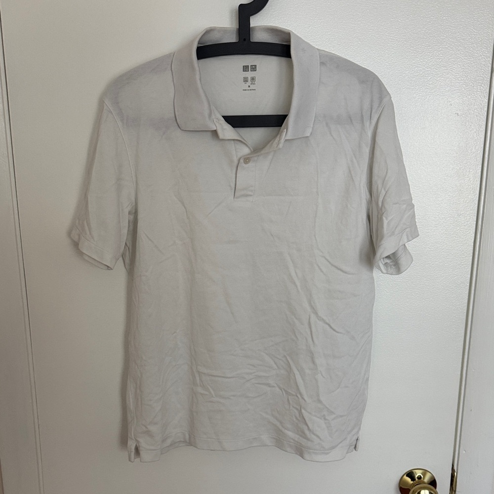 Uniqlo AIRism White Polo Tshirt Medium